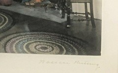 Large Wallace Nutting Interior «An Elaborate Dinner» Hand Colored Photo 1909