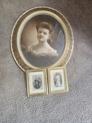 VINTAGE GESSO FRAME 1920 DEBUTANTE WITH A SET OF 2