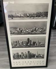 1915 To 1992 Photolithography Of San Francisco Framed