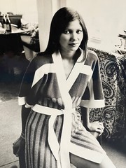 Large Original Silver Print Photo 1970 Vintage Asian Mannequin