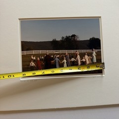 Bill Coleman Signed Amish No 627 Matted Photograph School Children Farm