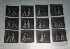 NEWLY FOUND! Hendrickson PHOTO Contact Sheet Proof & Negatives FIGHTING COWBOYS