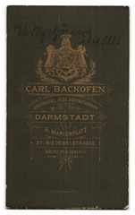 Photograph Carl Ofen, Darmstadt Marienplatz 5, Willy Göring 1823
