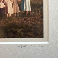 Bill Coleman Signed Amish No 627 Matted Photograph School Children Farm