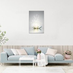 Lotus Floral Canvas Prints Art for Zen Office Wall Art Meditation Pictures Mo…