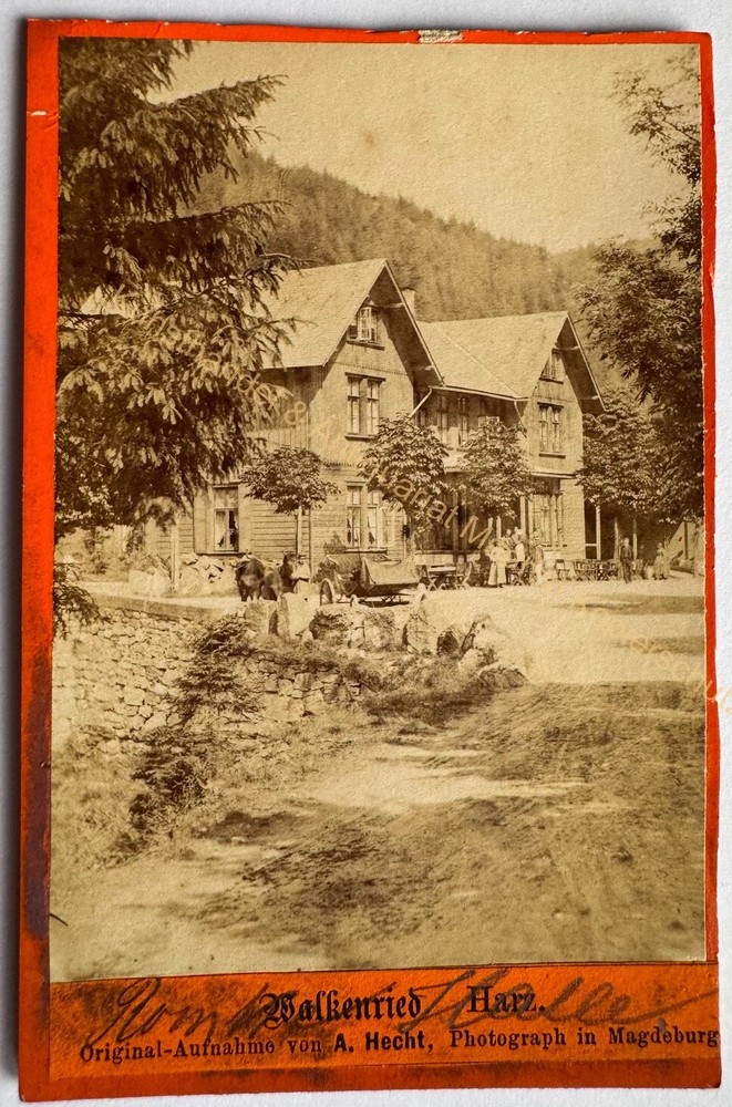 orig. CDV photo photograph around 1877 Walkenried Harz restoration Göttingen