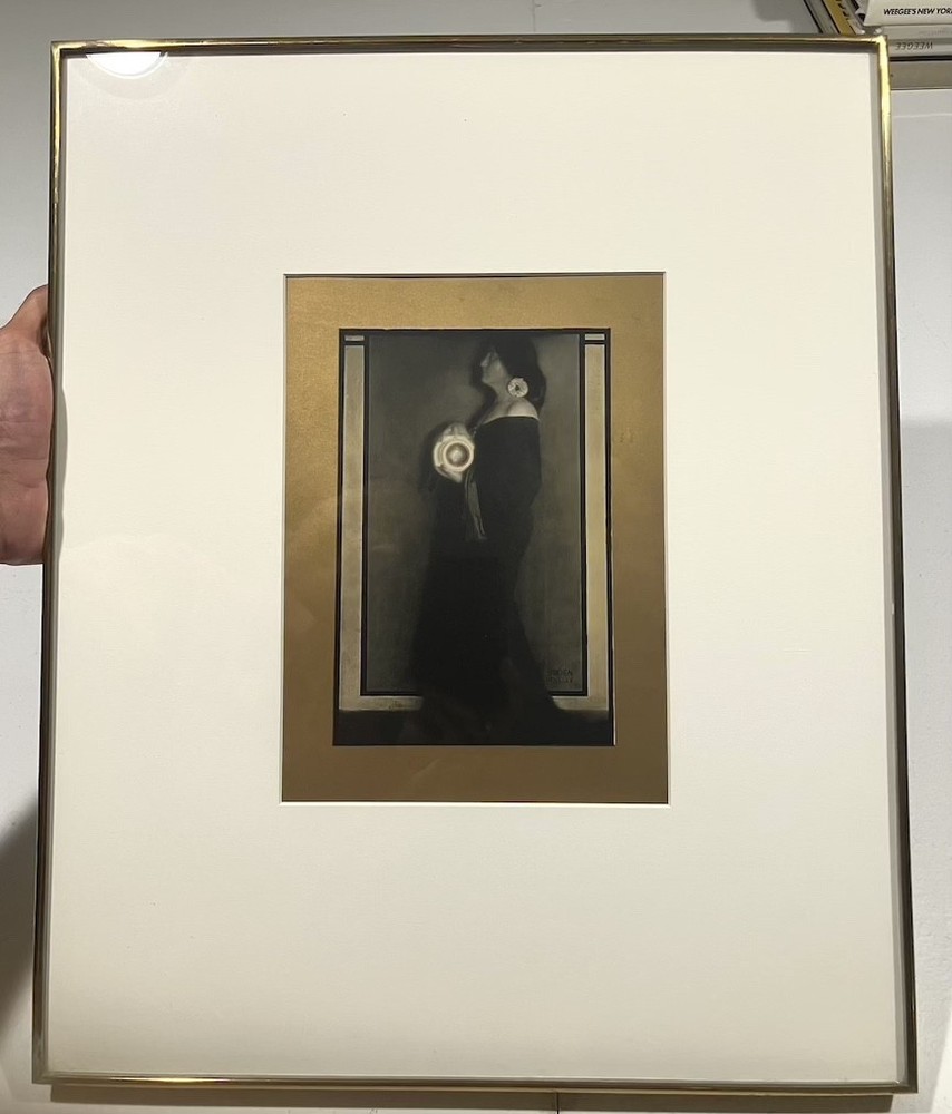 1906 EDWARD STEICHEN ‘Cover Design’ from Camera Work 14 framed in welded bronze