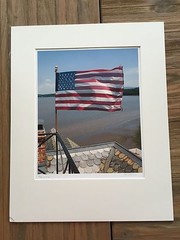 BRUCE BLUM SIGNED COLOR Photo Print (12 3/4″X 10 1/4″)- «Flag and River»
