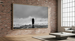 Monochrome Ai Digital Art Download Eerie Moody Ocean Man Waves Fine Art Print