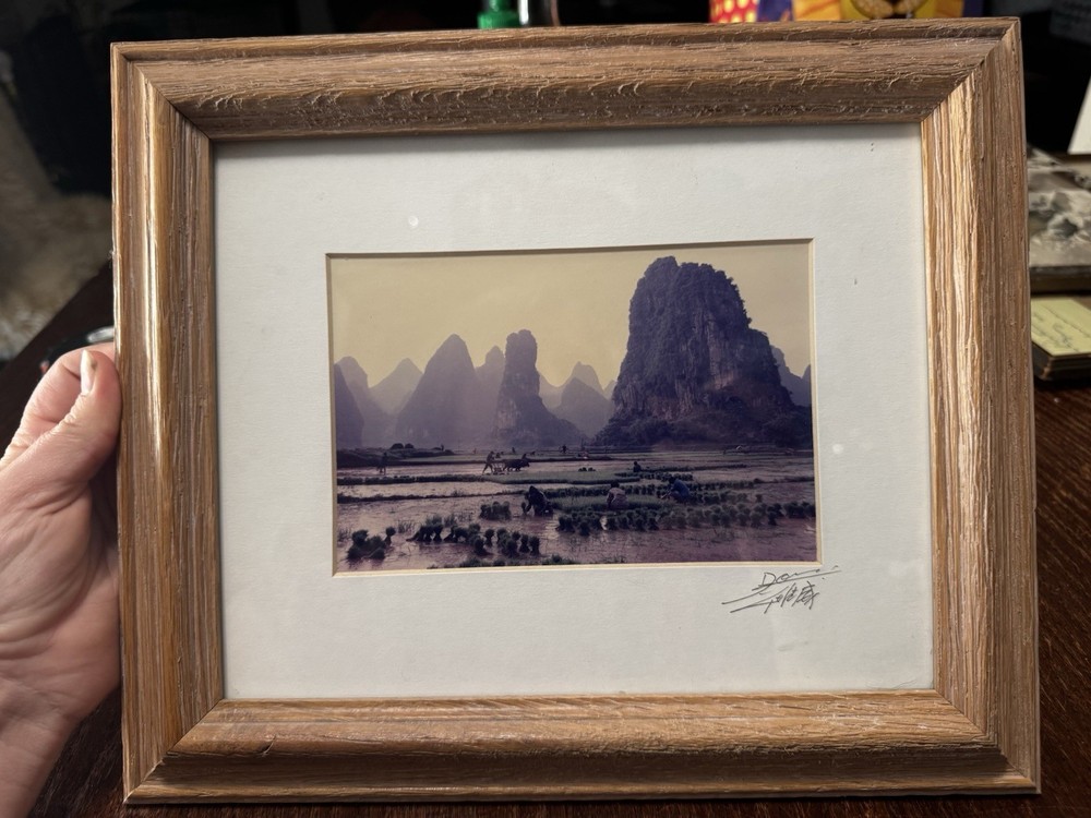 Don Hong-Oai Signed Original Photograph – Guilin Rice Fields, China (1984)