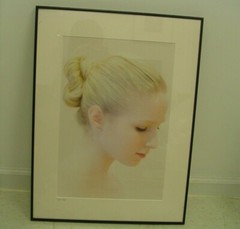 ART PHOTOGRAPHY Woman side profile in color by L. Santucci Frames 18x24in