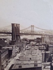 C1900 New York City Photo. Brooklyn Bridge Williamsburg Bridge. August Loeffler