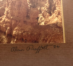 Bryce Canyon “Forest of Rocks Arial Photography 1984 Alan Proffitt 11×14 Framed