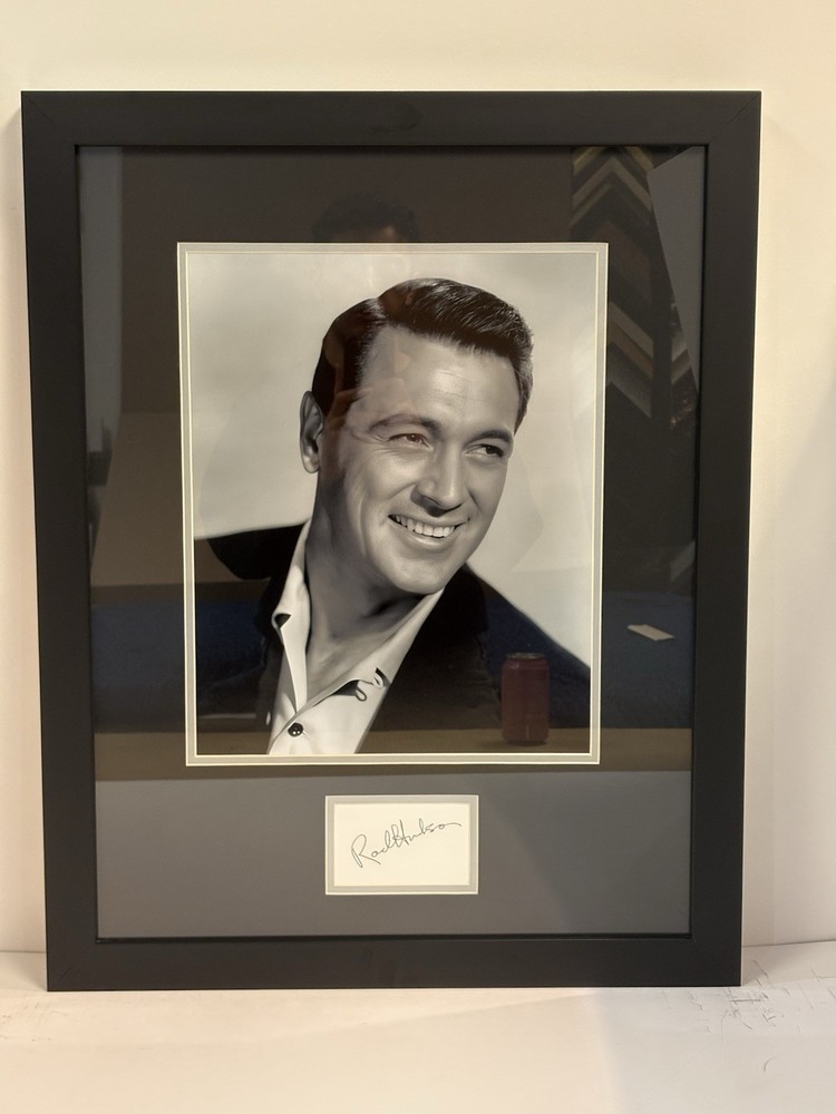 Framed Photograph Of Rock Hudson With Signature