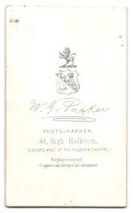 Photograph W. G. Parker, London, 45, High Holborn, Portrait Two Men in Time
