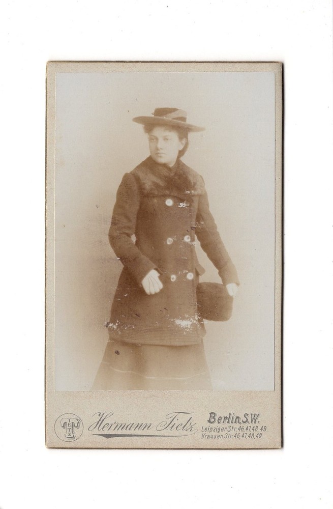 CDV photo lady portrait/fine lady with dedication-Berlin 1902
