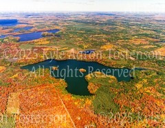 Mercer Lake, Minocqua, Wisconsin (Oneida Co.) Aerial Photograph. Frame Optional.