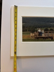 Bill Coleman Signed Amish No 682 AP Matted Photograph Farmers Horse Wagon