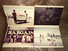 Vintage Photo Art Photography on Hardboard 14” x 11” four piece lot.