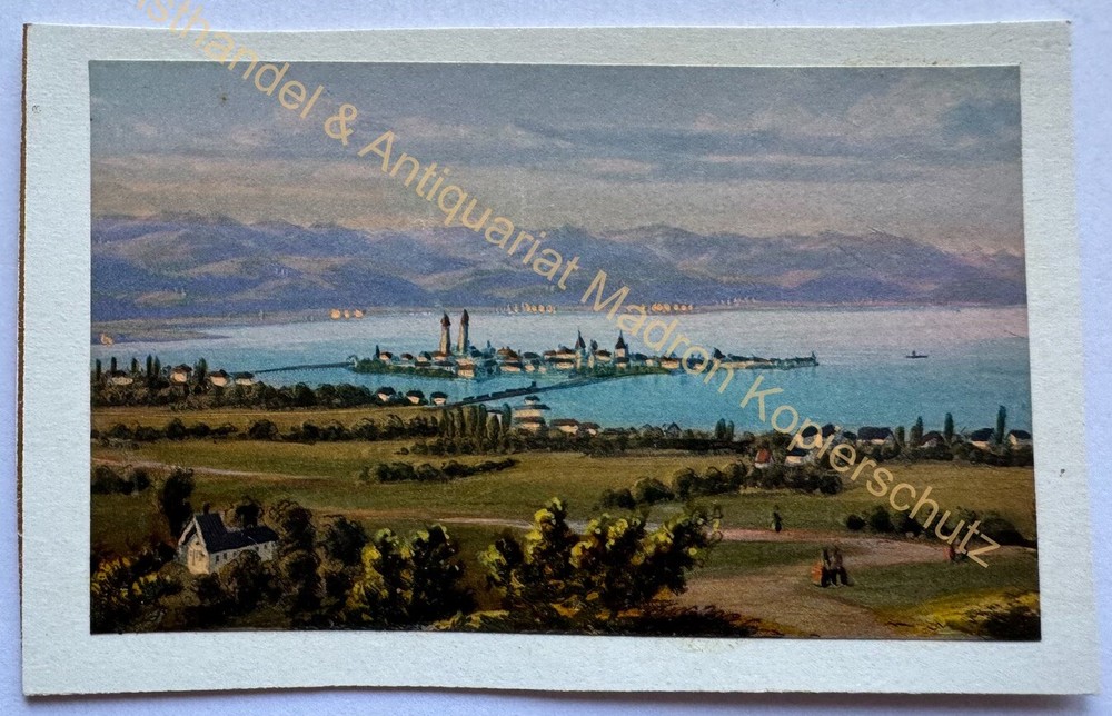 orig. CDV photo lithograph around 1860 Lindau Lake Constance