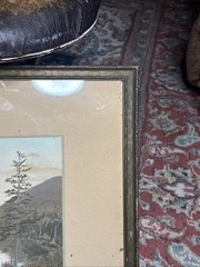 Antique CHARLES SAWYER HAND-COLORED PHOTOGRAPH Echo Lake Franconia NH Original