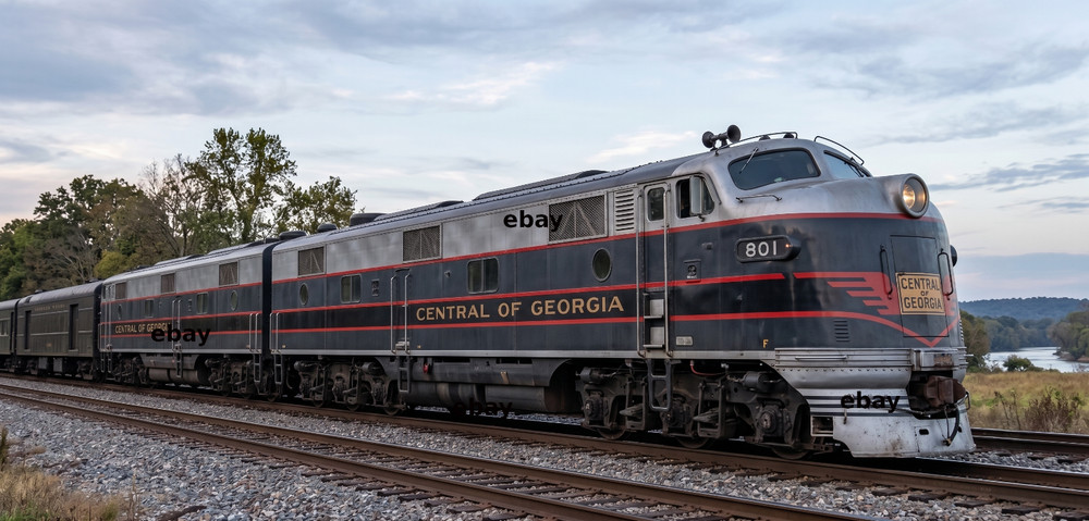 Photo Art Print of Central of Georgia EMD E7A 801 with Passenger Train