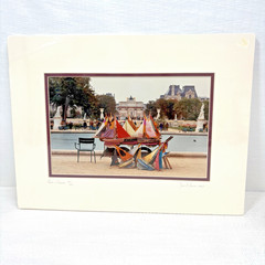 Paris Boats Signed Sailboats Photo Daniel Powers 97 Limited numbered Matted NEW