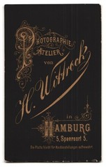 Photograph H. Wittrock, Hamburg, Speersort 5, middle-class couple in fashionable class