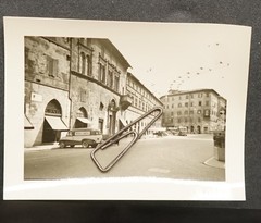 Photo View Spoleto Loreto Transporter Advertising Sign Wagon Car Vehicle House