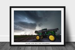 Field Sprayer and Storm in Kansas Agriculture Farm Country Photography Print