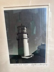 John W. Gregory Art SIGNED Black White Photograph Framed HIGHLAND LIGHT Cape Cod