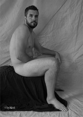 Nude male art model photographic prints, 1 color, 3 greyscale 5×7″