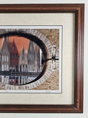 Illegibly Signed Limited Edition 35mm Art Photograph 23.25×19.25 Framed, Europe