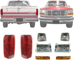 Headlights + Signal & Corner Lights + Tail Lights Kit for 1992-1996 Ford Bronco
