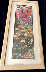Joseph Barnett signed framed photo Kennebunk Maine wildflowers