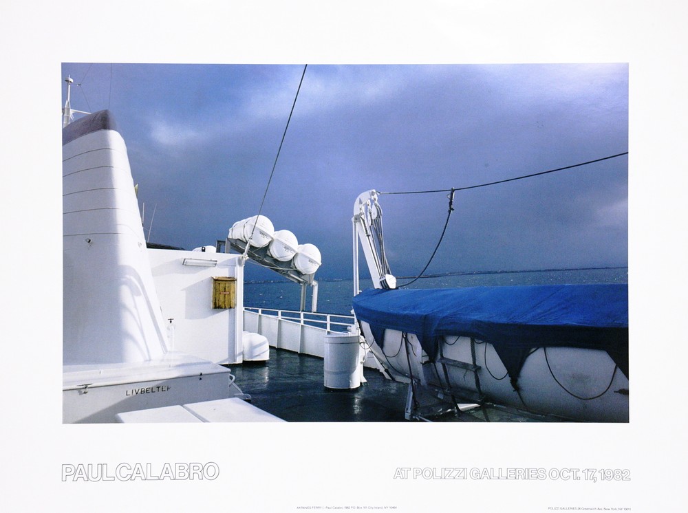 Icelandic Last Voyage of the Akberg Ferry Signed Paul Calabro Photo-Litho 1982