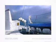 Icelandic Last Voyage of the Akberg Ferry Signed Paul Calabro Photo-Litho 1982