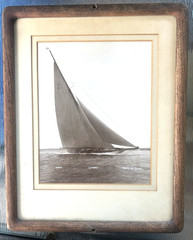 Antique BEKEN of COWES Yacht, Boat PHOTO, Signed 1931 – CAMBRIA (14415), Sailing
