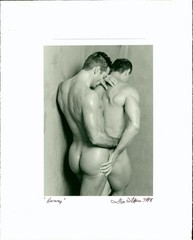 Vintage Gay Interest Real Photo- Framed Nude- Harmony- Signed Wilkison 1998
