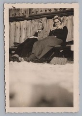 Bayrischzell 1943 1944 – Women Sunbathing in on Alpine Pasture – Old Photo 1940s