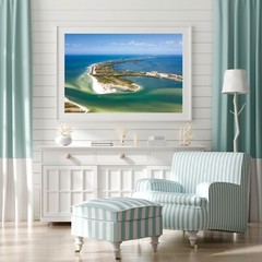 Honeymoon Island Aerial Photo, Florida Beaches Photography Wall Art Beach House