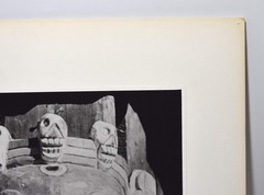 J.W. Howlett Black + White Photograph of a Statue of an Asian Lion or Dragon