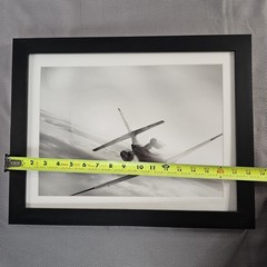 Framed B&W Photo Print Of Private Jet Luxury Real Estate Office 14″× 18″ READ⬇