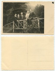 45033 – People on Wooden Bridge – Undated Photo