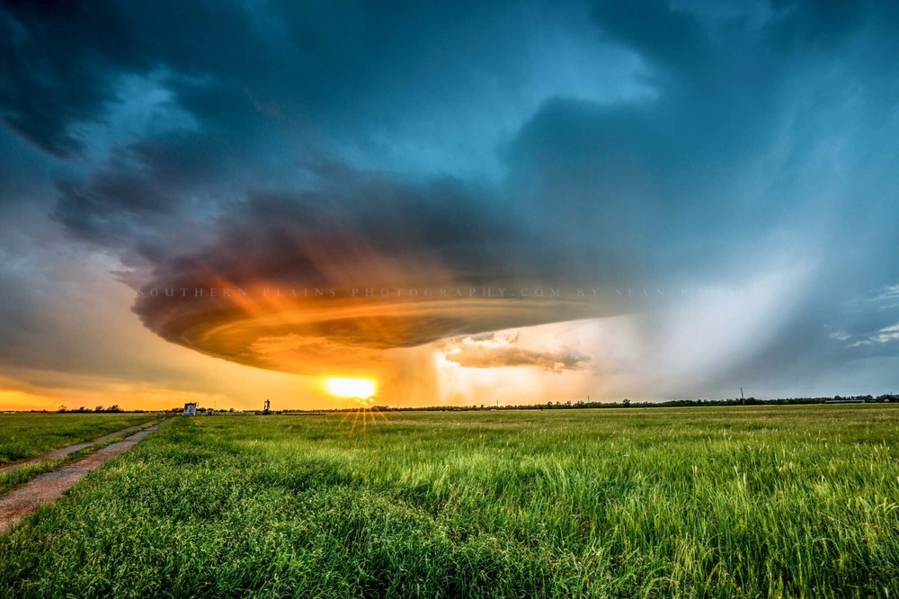 Storm Photography Print Thunderstorm Picture Oklahoma Photo Weather Decor