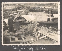 Photo China Hong Kong Port Sampans Residential Junken Market 1936 Ship