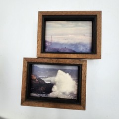 Vintage Dennis Barloga Gallery Framed Photograph San Francisco Golden Gate Beach