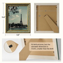 8×10 Ornate Picture Frame for Vintage Mid-century Portraits, 8 by 10 Antique …