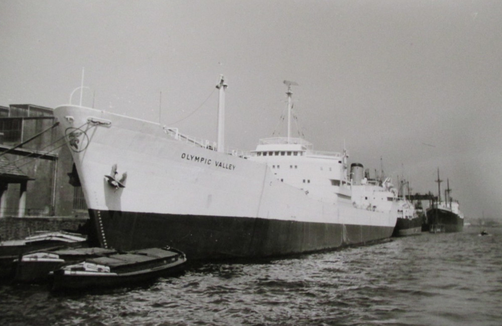 HERITAGE priv. Photo of old time! Ship steamer cargo ship Olympic Valley in port