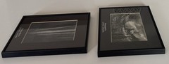 Vintage Ansel Adams Set of 2 Framed Matted Black & White Lot Photo Prints Art